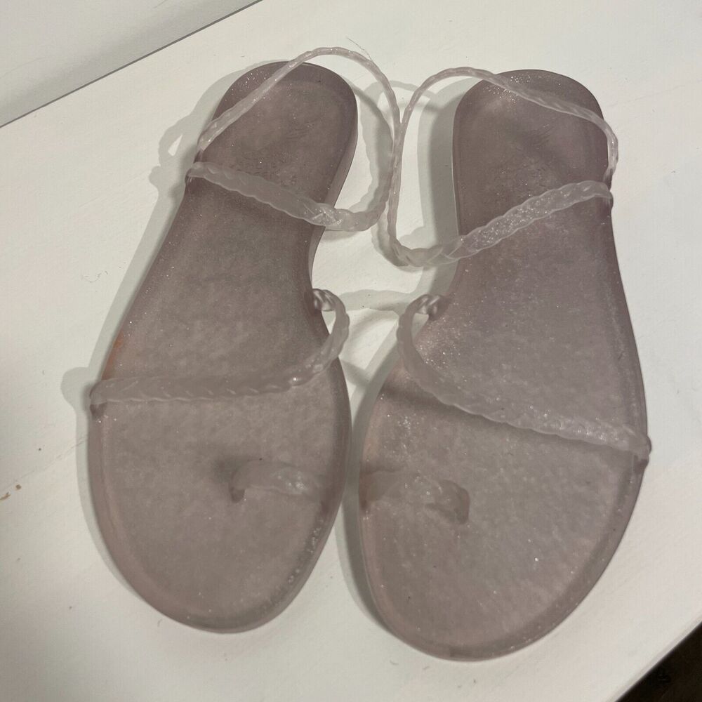 Ancient Greek Sandals Eleftheria Jelly Sandals Clear/Lavender Size 37